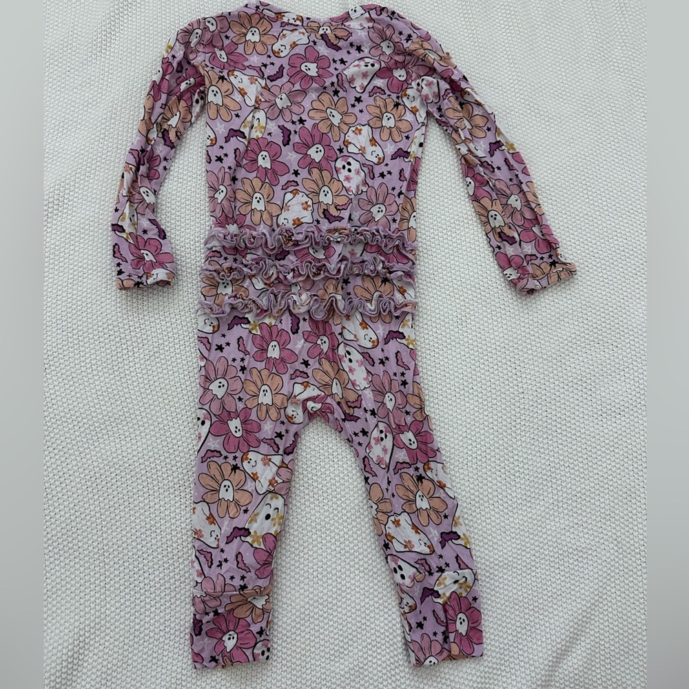 Bums and Roses Ruffle Pajamas 12-18M - Picture 2 of 2